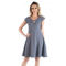 24seven Comfort Apparel Scoop Neck A Line Dress with Keyhole Detail - Image 1 of 4