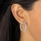 PalmBeach 1/10 Cttw. Diamond 18k Gold-plated Sterling Silver Hoop Earrings - Image 3 of 4