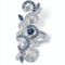 PalmBeach Simulated Blue Sapphire and Cubic Zirconia .925 Silver Vine Ring - Image 1 of 5