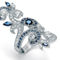 PalmBeach Simulated Blue Sapphire and Cubic Zirconia .925 Silver Vine Ring - Image 4 of 5