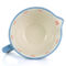 Gibson Elite Anaya Hand Painted 2 Quart Floral Stoneware Batter Bowl with Blue T - Image 3 of 5