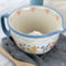 Gibson Elite Anaya Hand Painted 2 Quart Floral Stoneware Batter Bowl with Blue T - Image 5 of 5