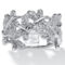 PalmBeach Diamond Accented Butterfly Ring in Platinum-plated Sterling Silver - Image 1 of 5