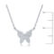 Diamonds D'Argento  Sterling Silver Butterfly Diamond Necklace - (75 Stones) - Image 2 of 3