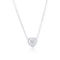 Diamonds D'Argento Sterling Silver Halo Heart Diamond Necklace (35 Stones) - Image 1 of 3