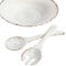 Laurie Gates Mauna 3 Piece Melamine Serving Bowl Set in White with Serving Utens - Image 2 of 5