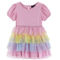 Pink Puff Sleeve Dress w/Multi Mesh Tiers - Image 1 of 3