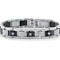 PalmBeach Men's Crystal Bar-Link Bracelet in Black Ion-Plated Stainless Steel - Image 1 of 4